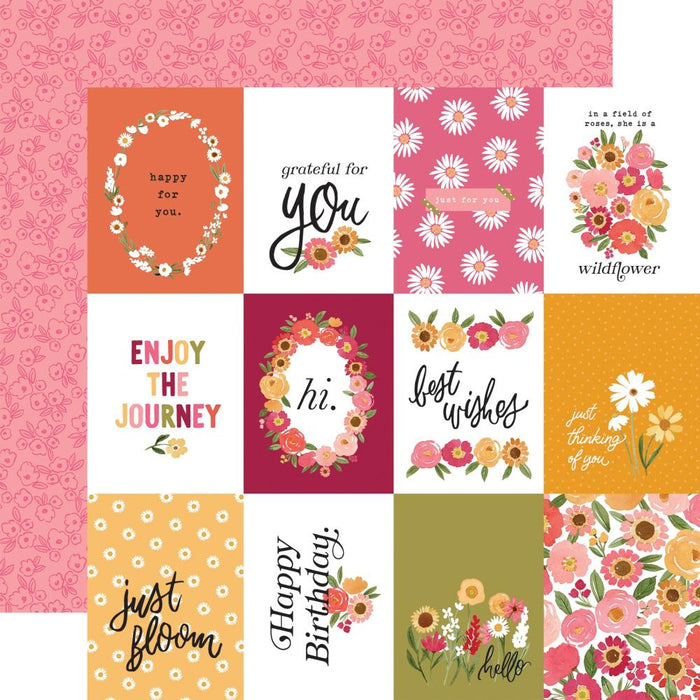 Carta Bella Flora No. 6 - Groovy Journaling Cards