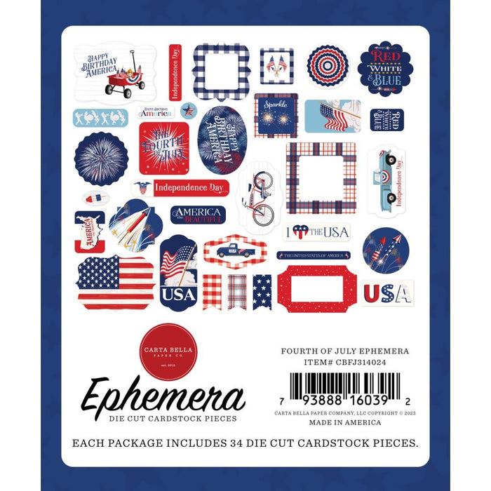 Carta Bella The Fourth Of July - Ephemera Icons