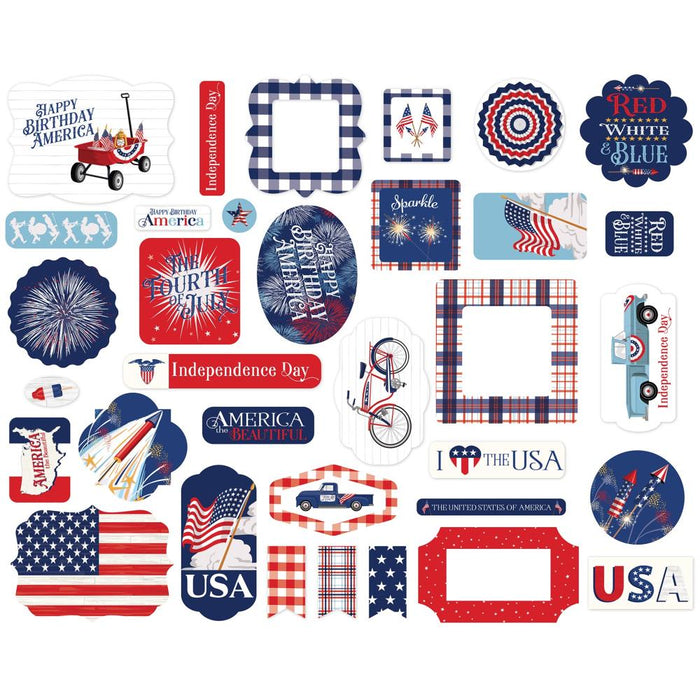 Carta Bella The Fourth Of July - Ephemera Icons