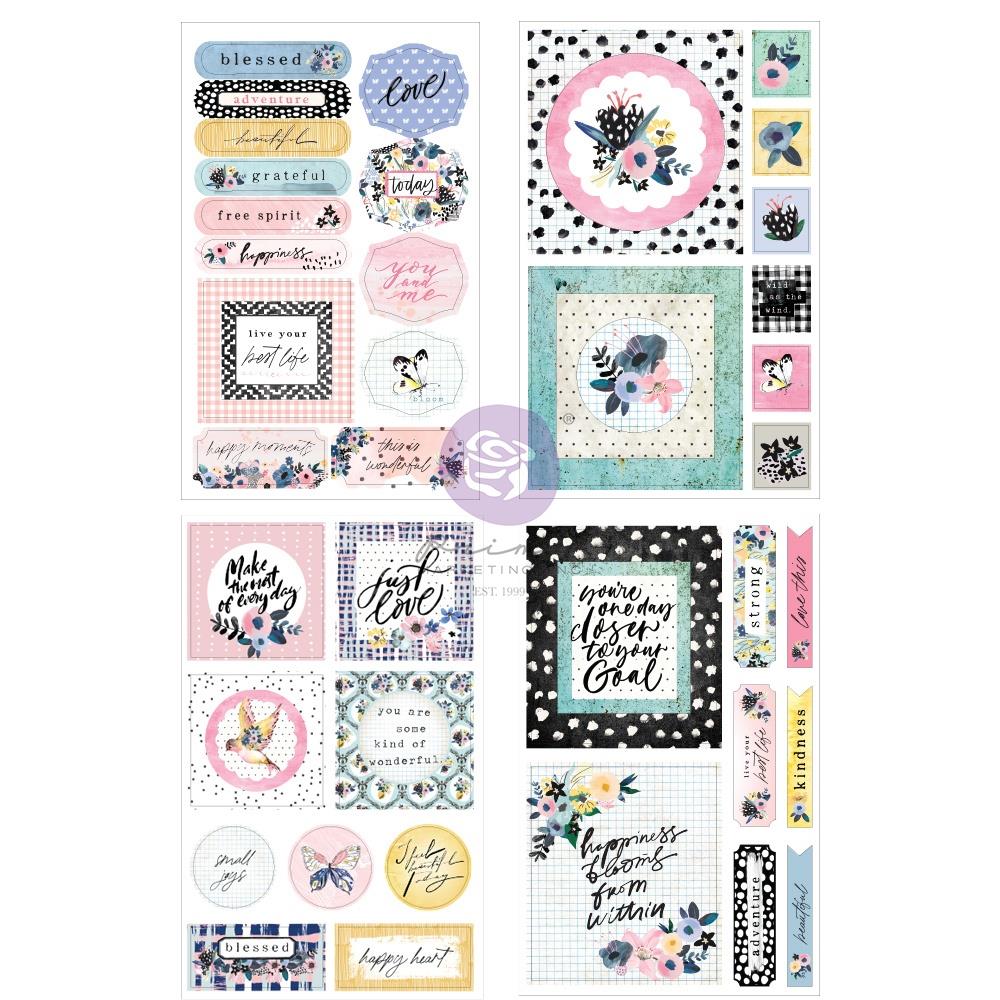 Prima Spring Abstract - Cut Out & Sticker Sheets