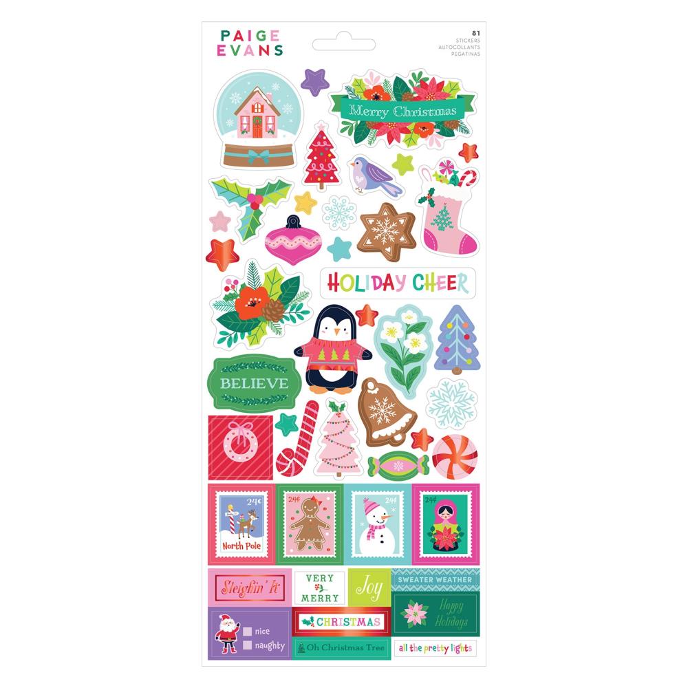 American Crafts Paige Evans Sugarplum Wishes - Cardstock Stickers