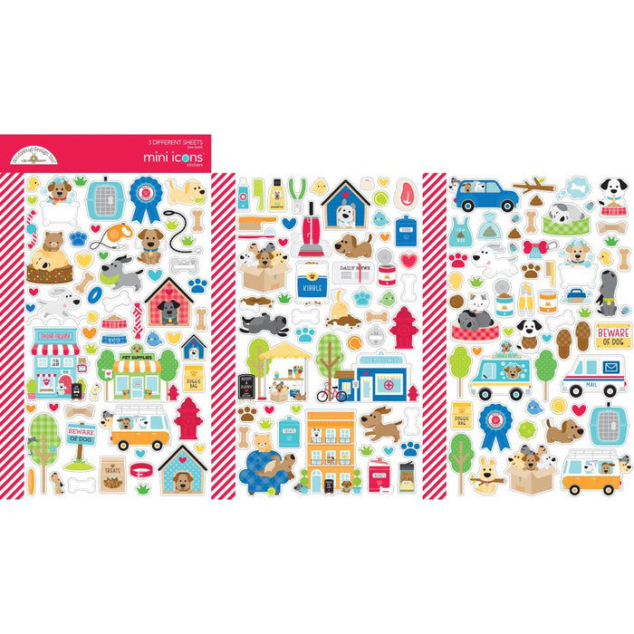 Doodlebug Design Doggone Cute - Mini Icon Stickers