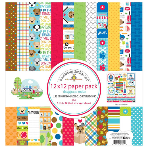 Doodlebug Design Doggone Cute - 12x12 Paper Pack