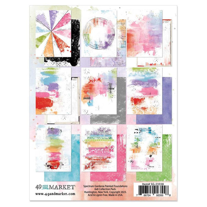 49 & Market Spectrum Gardenia - Painted Foundations 6x8 Collection Pack