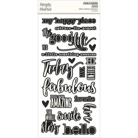 Simple Stories Simple Vintage Essentials - Titles Foam Stickers