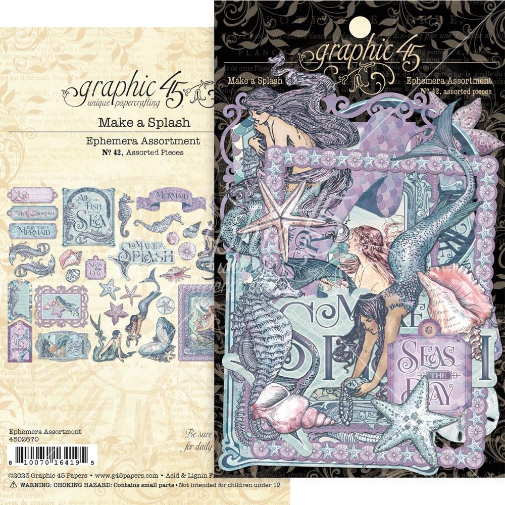 Graphic 45 Make A Splash - Die Cut Assortment