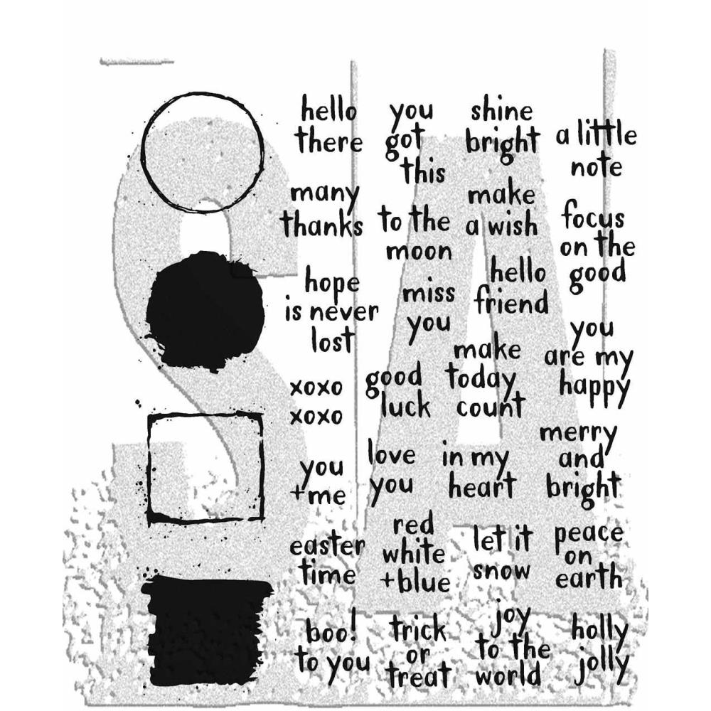 Stampers Anonymous Tim Holtz Collection - Note Quotes