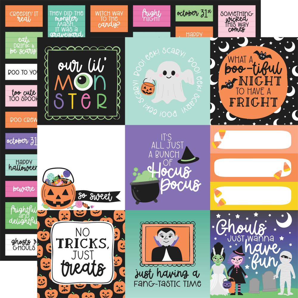 Echo Park Monster Mash - 4x4 Journaling Cards