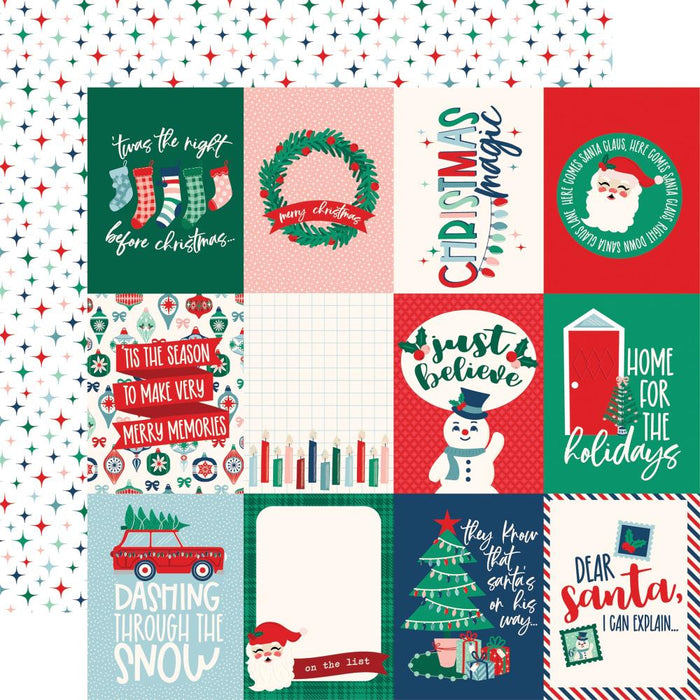 Journaling Cards 3x4 Paper - Echo Park - Christmas Time