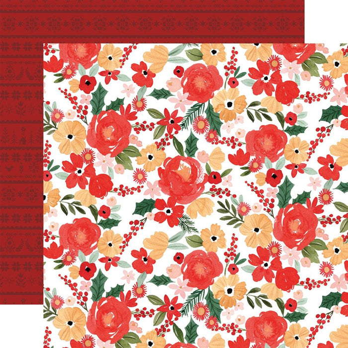 Carta Bella Christmas Flora - Joyful Large Floral