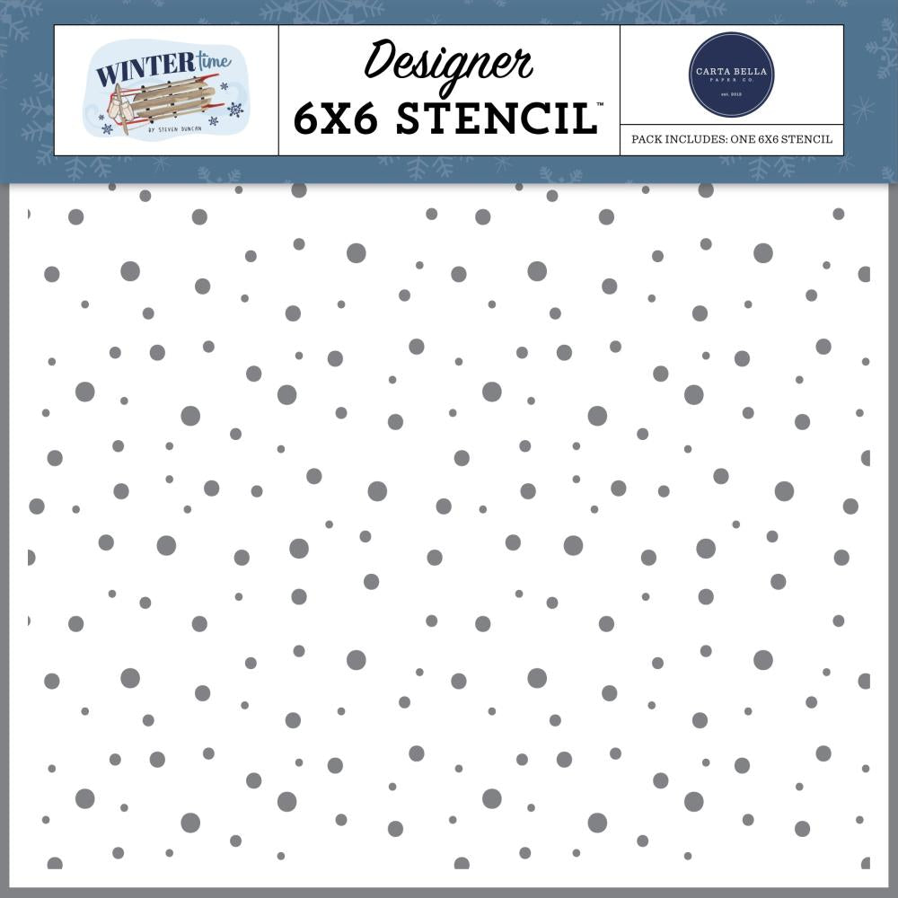 Carta Bella Wintertime - Stay Inside Blizzard Stencil