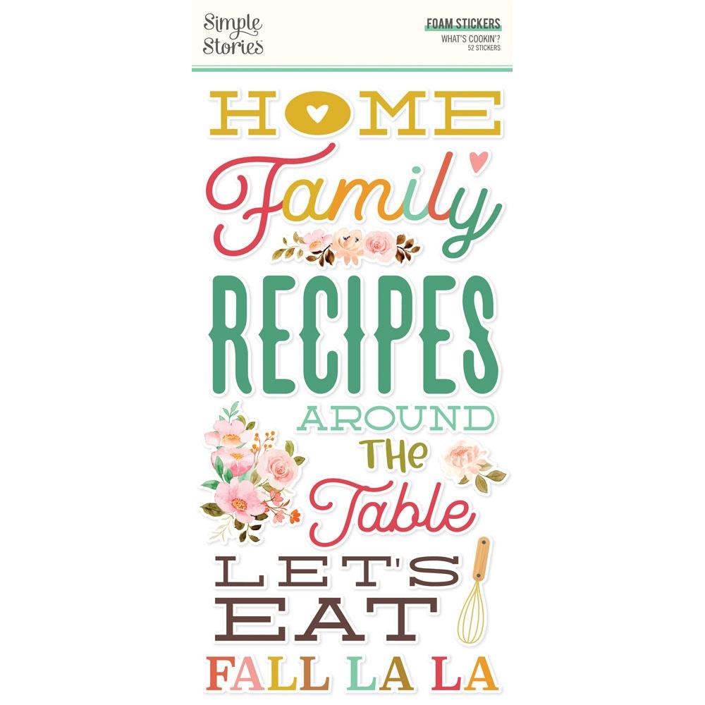 Simple Stories What's Cookin' - Foam Stickers