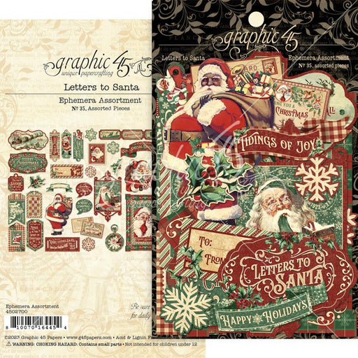 Graphic 45 Letters To Santa - Die Cut Assortment