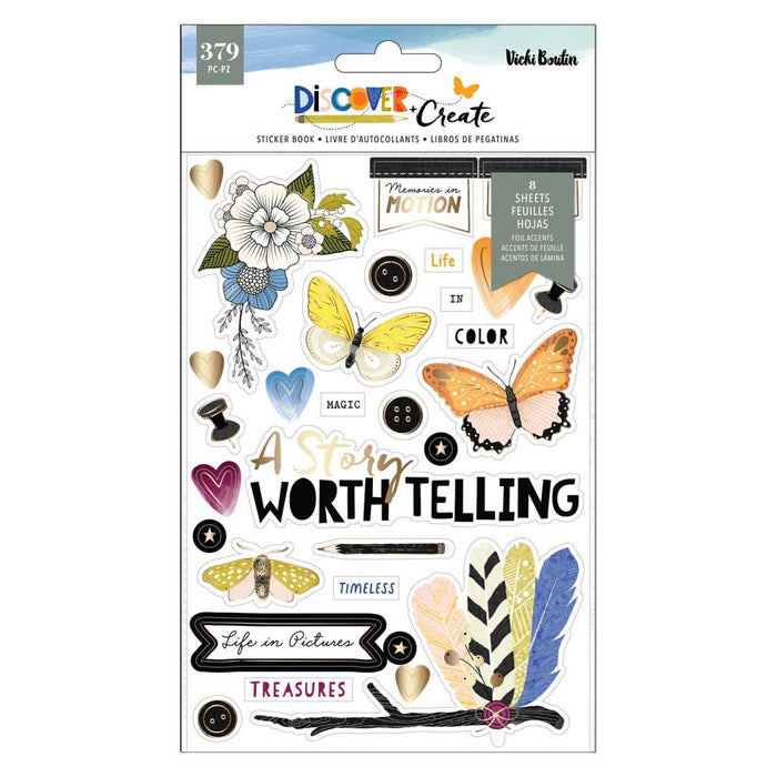 American Crafts Vicki Boutin Discover + Create - Sticker Book