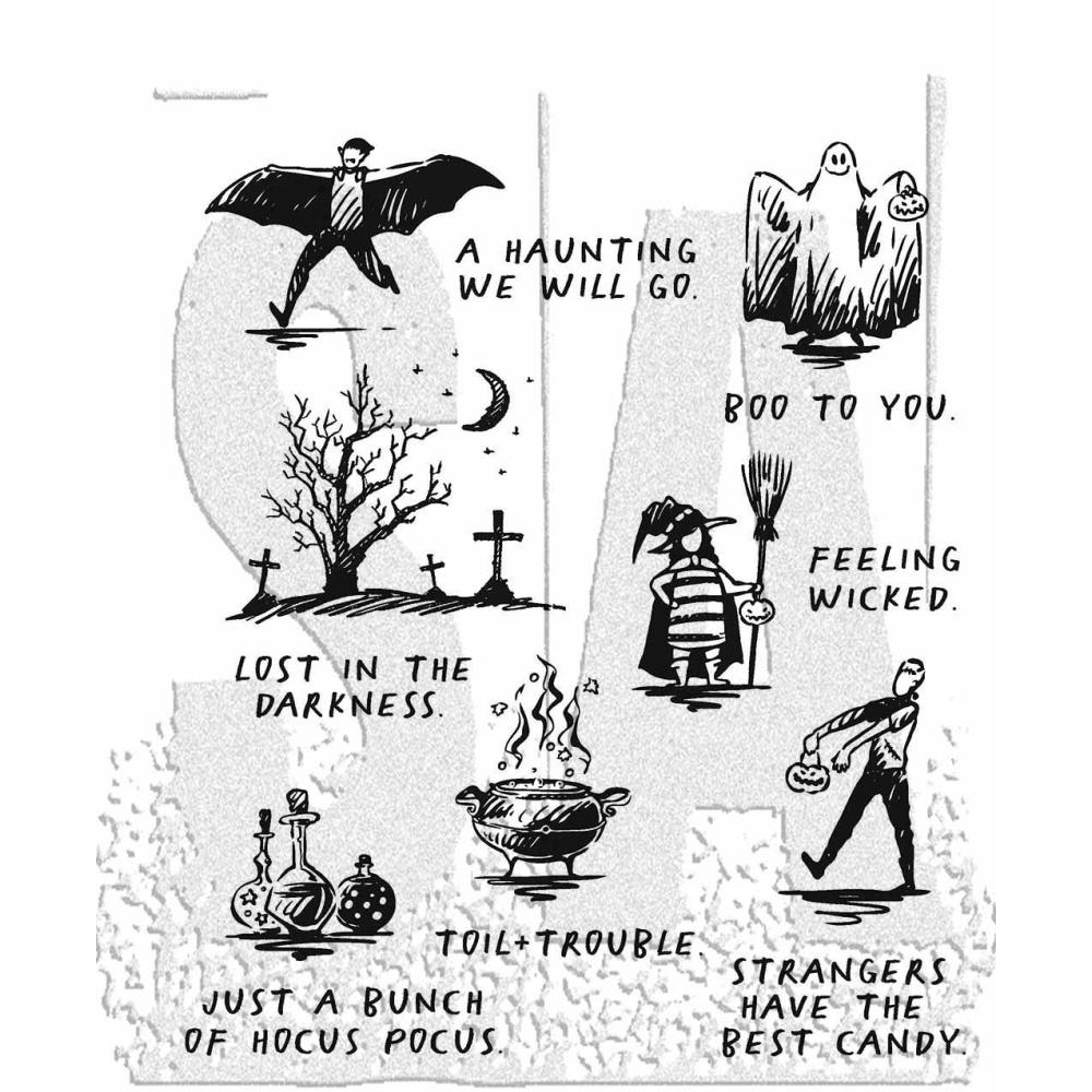 Stampers Anonymous Tim Holtz Collection - Halloween Sketchbook