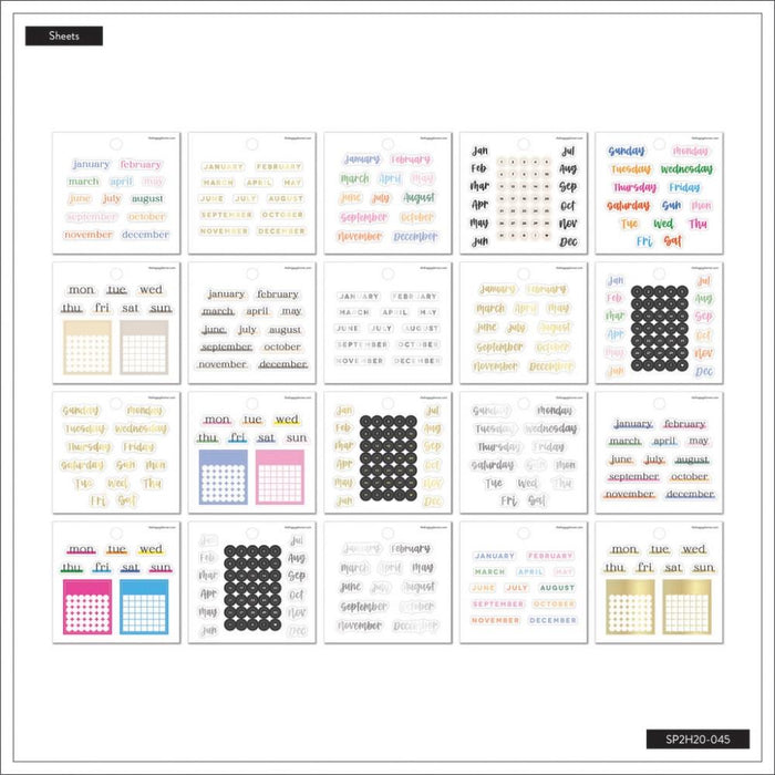 Me & My Big Ideas Happy Planner - Tiny Sticker Pad Journaling Monthly Essentials