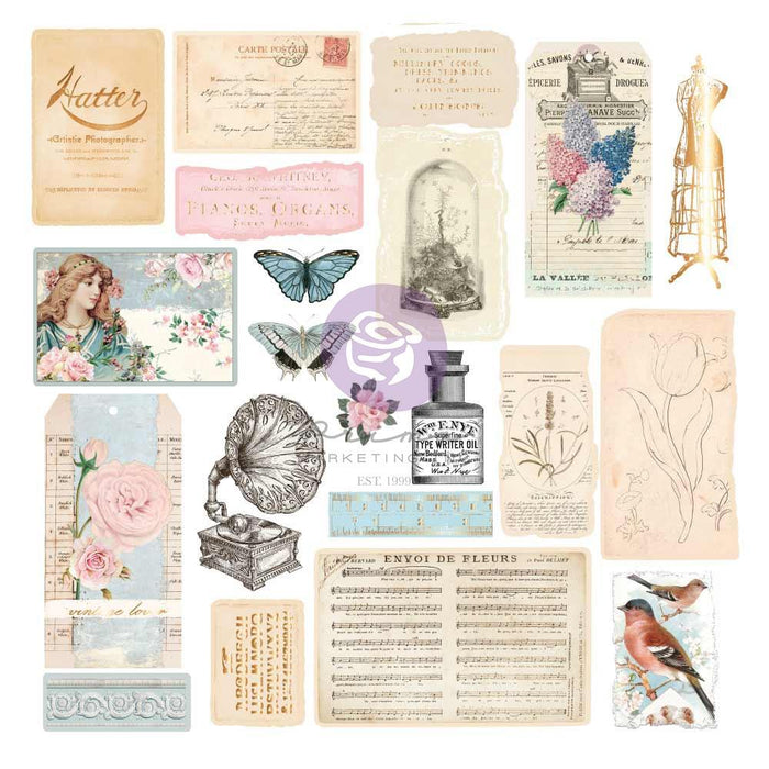 Prima French Blue - Ephemera 42 Piece