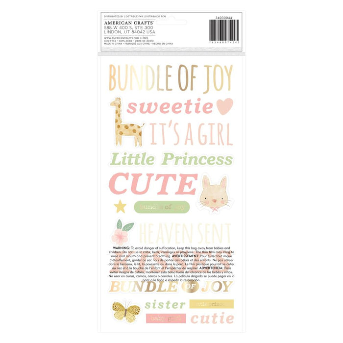 American Crafts Hello Little Girl - Phrase Thickers