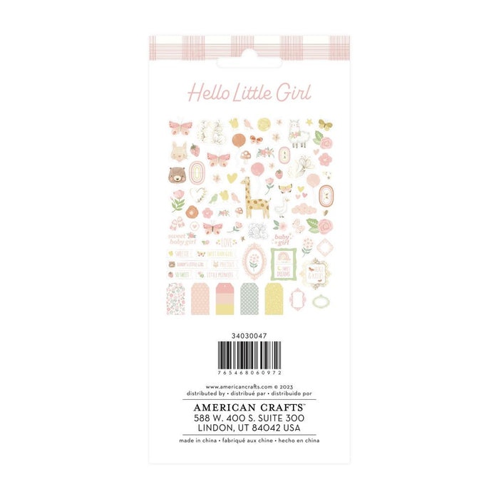 American Crafts Hello Little Girl - Ephemera Icons