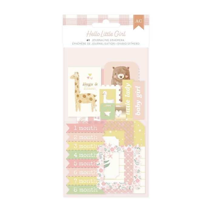 American Crafts Hello Little Girl - Journaling Ephemera