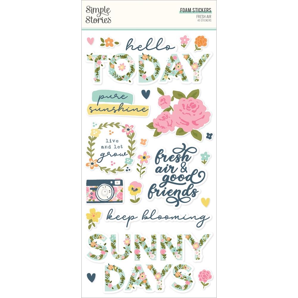 Simple Stories Fresh Air - Foam Stickers