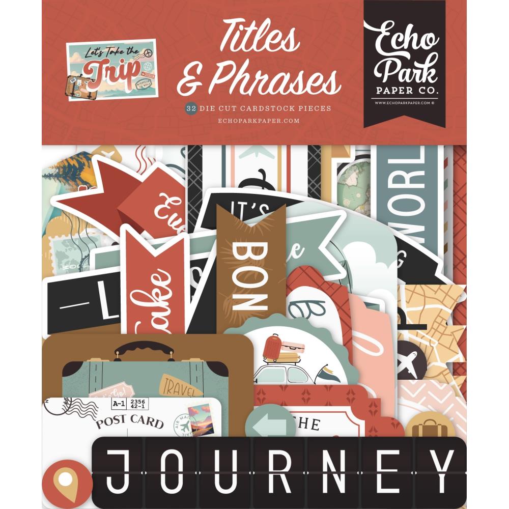 Echo Park Let's Take The Trip - Ephemera Titles & Phrases