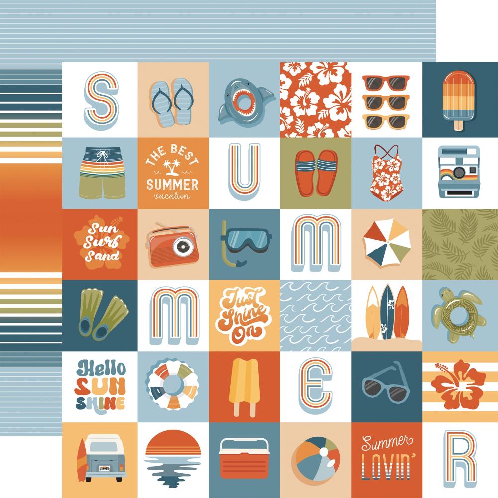 Echo Park Summer Vibes - 2x2 Journaling Cards