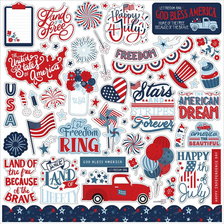 Echo Park Stars & Stripes Forever - Element Stickers