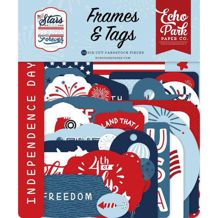 Echo Park Stars & Stripes Forever - Ephemera Frames & Tags