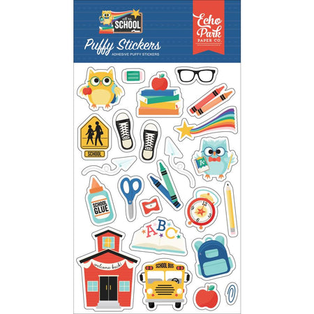 Echo Park Off To School - Puffy Stickers