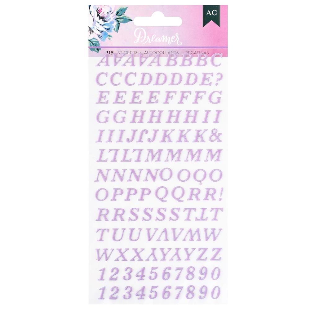 American Crafts Dreamer - Puffy Alpha Stickers