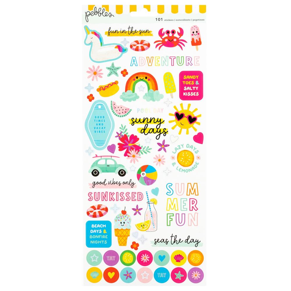 Pebbles Fun In The Sun - Cardstock Stickers