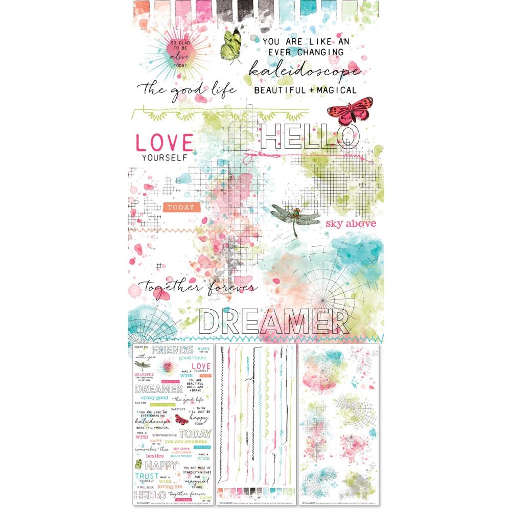 49 & Market Kaleidoscope - Rub-On Transfer Set Essentials
