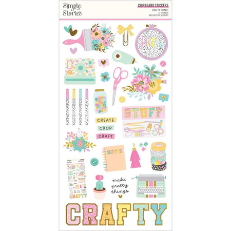 Simple Stories Crafty Things - Chipboard Stickers