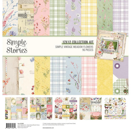 Simple Stories Simple Vintage Meadow Flowers - 12x12 Collection Kit