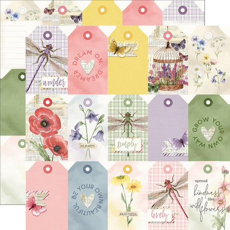 Simple Stories Simple Vintage Meadow Flowers - Tag Elements