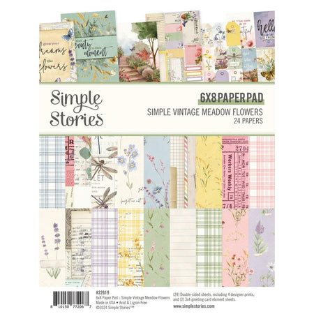 Simple Stories Simple Vintage Meadow Flowers - 6x8 Paper Pad