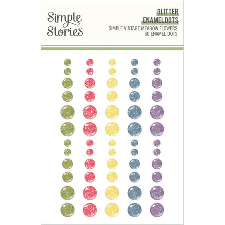 Simple Stories Simple Vintage Meadow Flowers - Enamel Glitter Dots