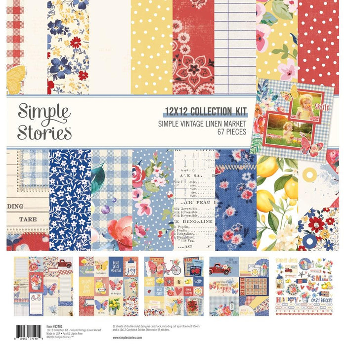 Simple Stories Simple Vintage Linen Market - 12x12 Collection Kit