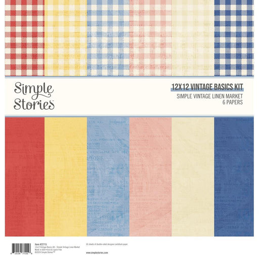 Simple Stories Simple Vintage Linen Market - 12x12 Basics Kit