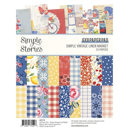 Simple Stories Simple Vintage Linen Market - 6x8 Paper Pad