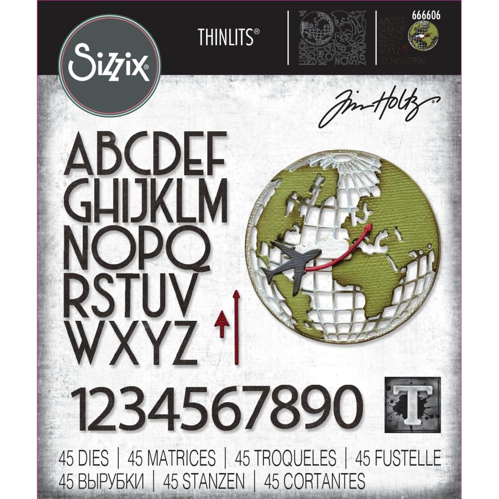 Sizzix Tim Holtz Thinlits Die - Vault World Travel