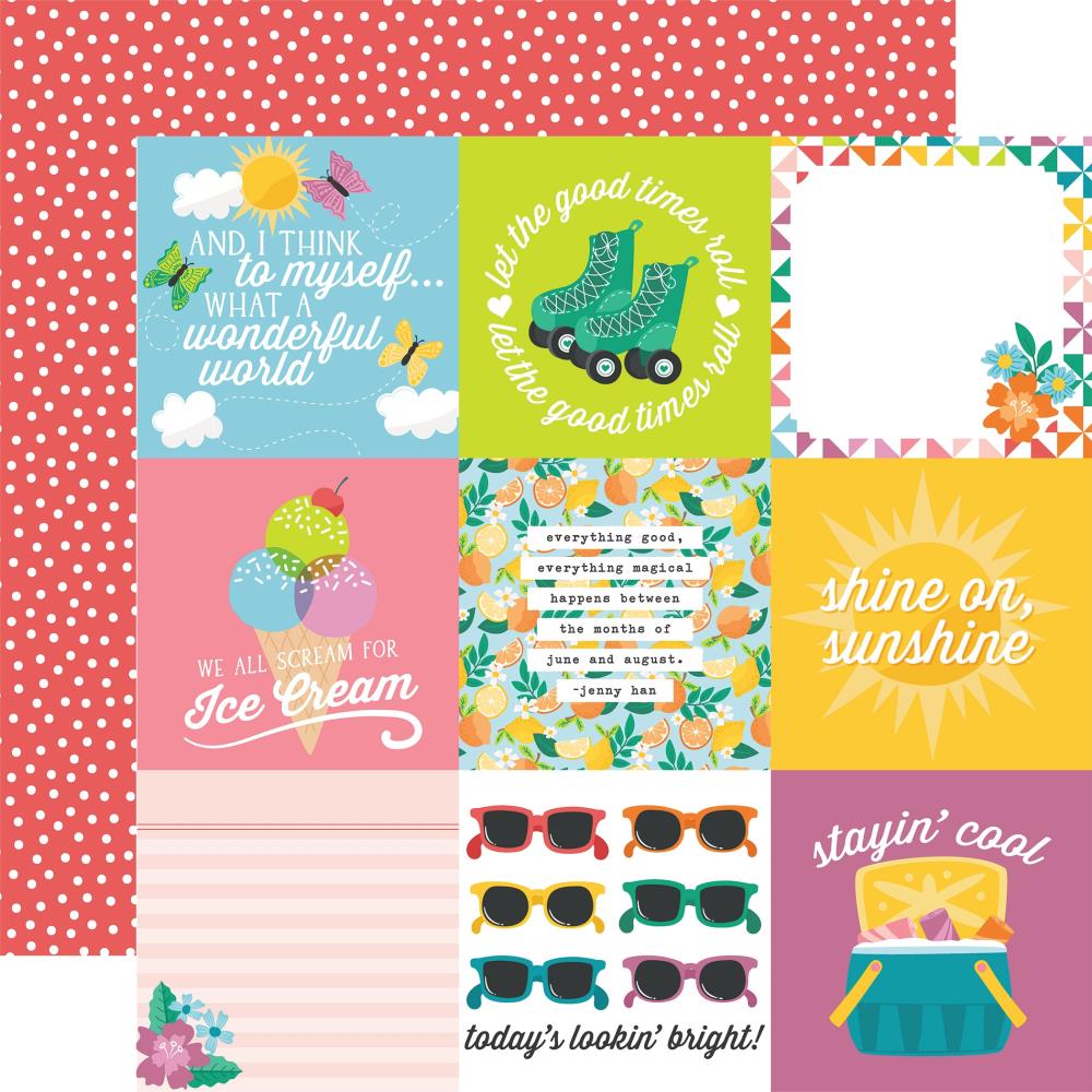 Echo Park Sunny Days Ahead - 4x4 Journaling Cards