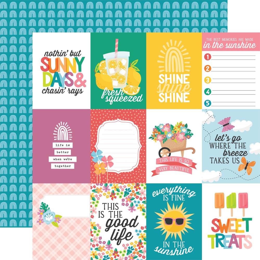 Echo Park Sunny Days Ahead - 3x4 Journaling Cards