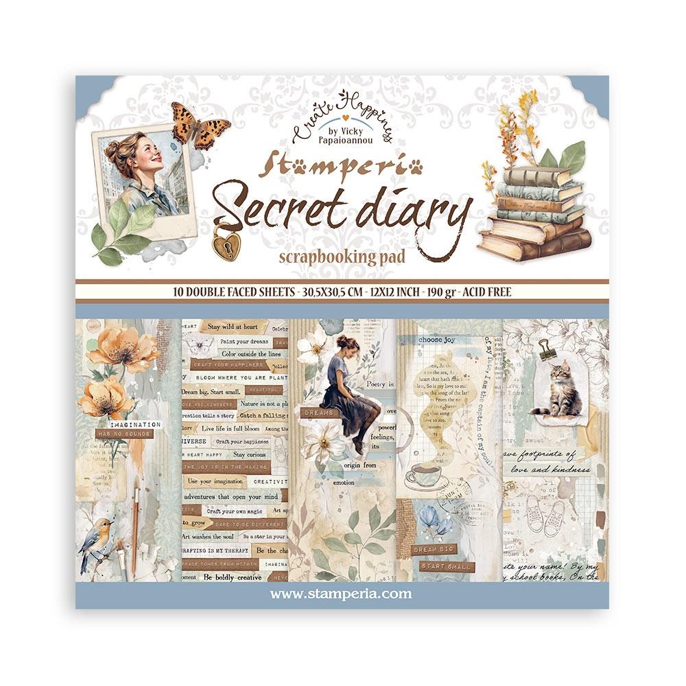 Stamperia Secret Diary - 12x12 Paper Pack