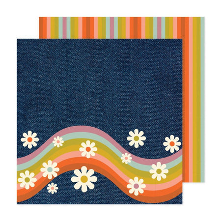 American Crafts Jen Hadfield Groovy Darlin' - Denim