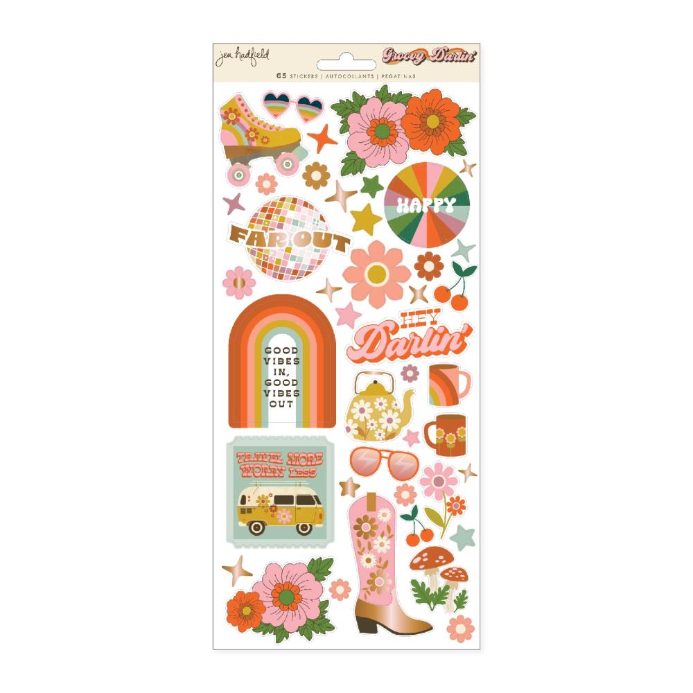 American Crafts Jen Hadfield Groovy Darlin' - Cardstock Stickers