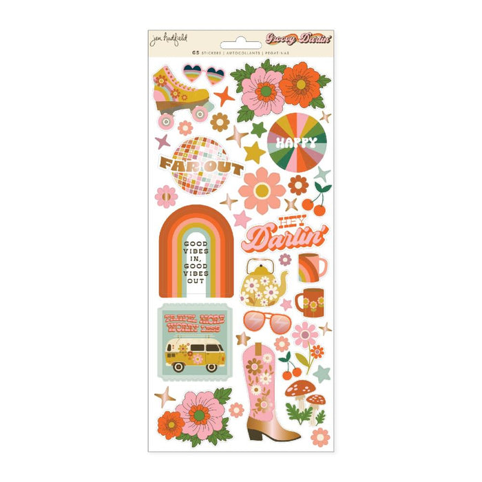 American Crafts Jen Hadfield Groovy Darlin' - Cardstock Stickers