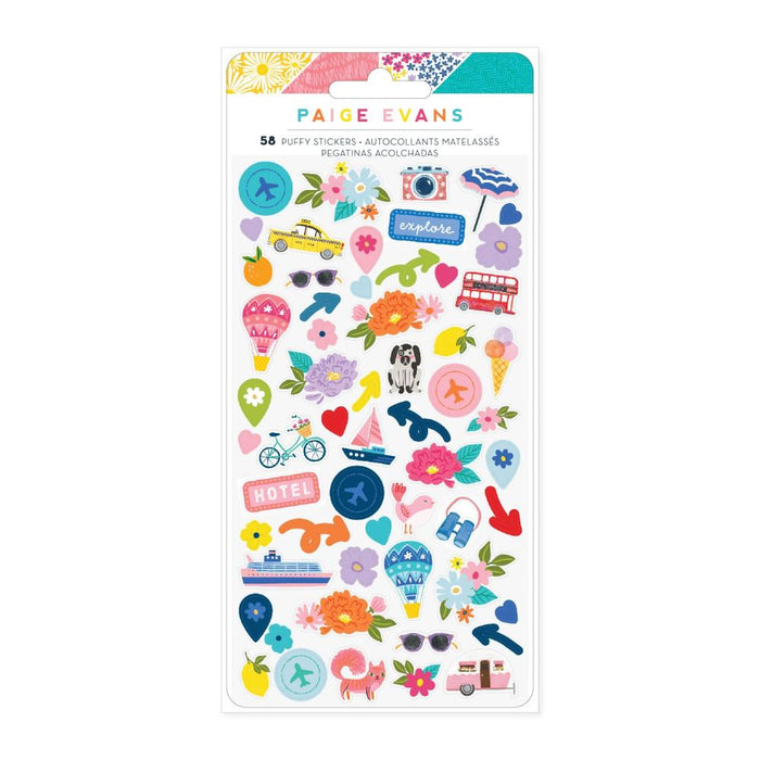 American Crafts Paige Evans Adventurous - Puffy Stickers