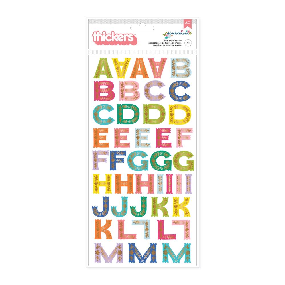 American Crafts Paige Evans Adventurous - Alphabet Thickers